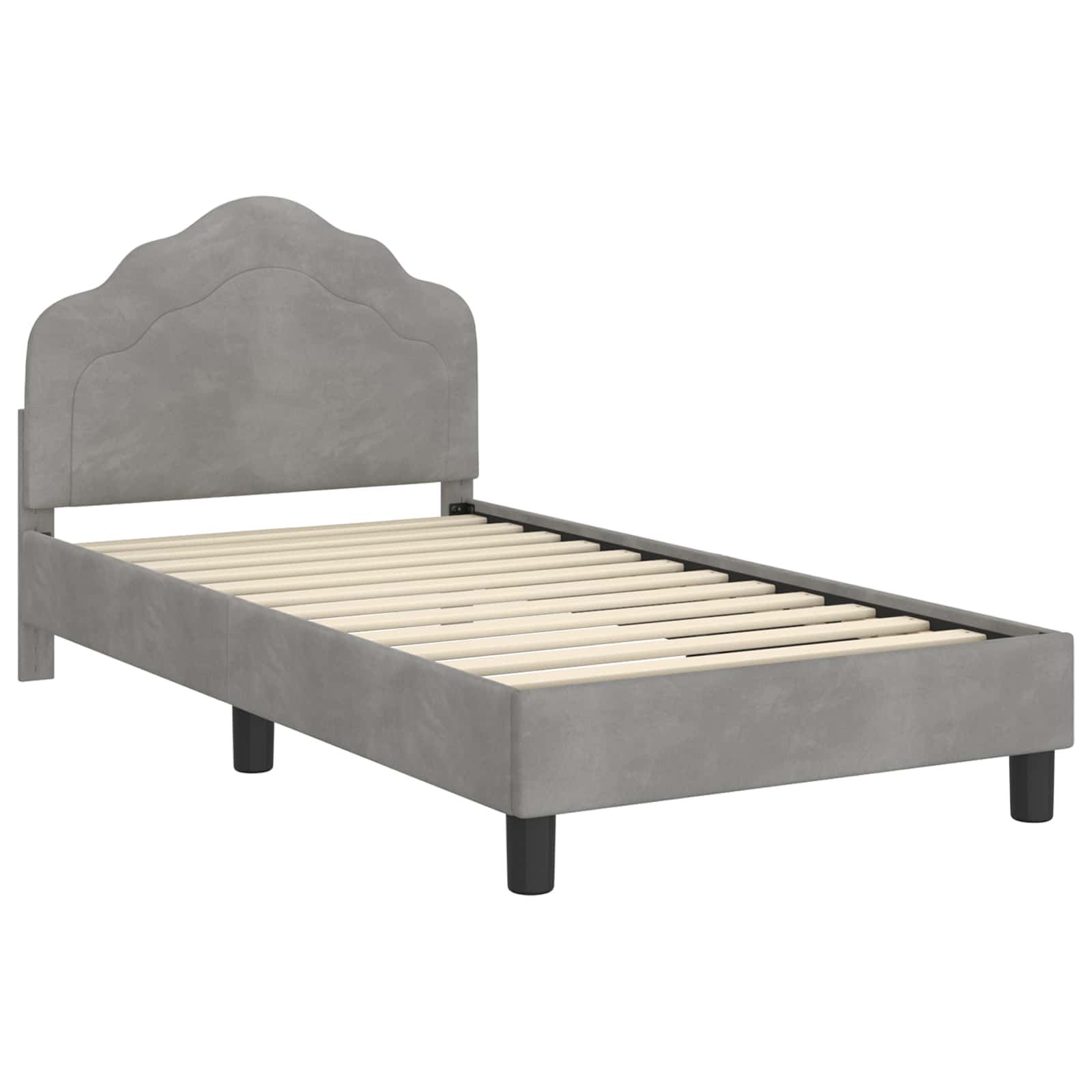 Struttura letto bambini con testata Grigio chiaro 80 x 160 cm 42010936