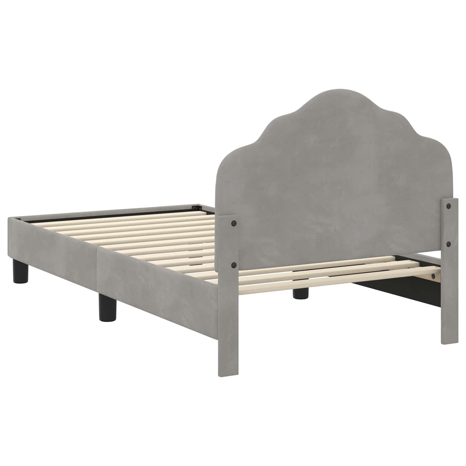 Struttura letto bambini con testata Grigio chiaro 80 x 160 cm 42010936