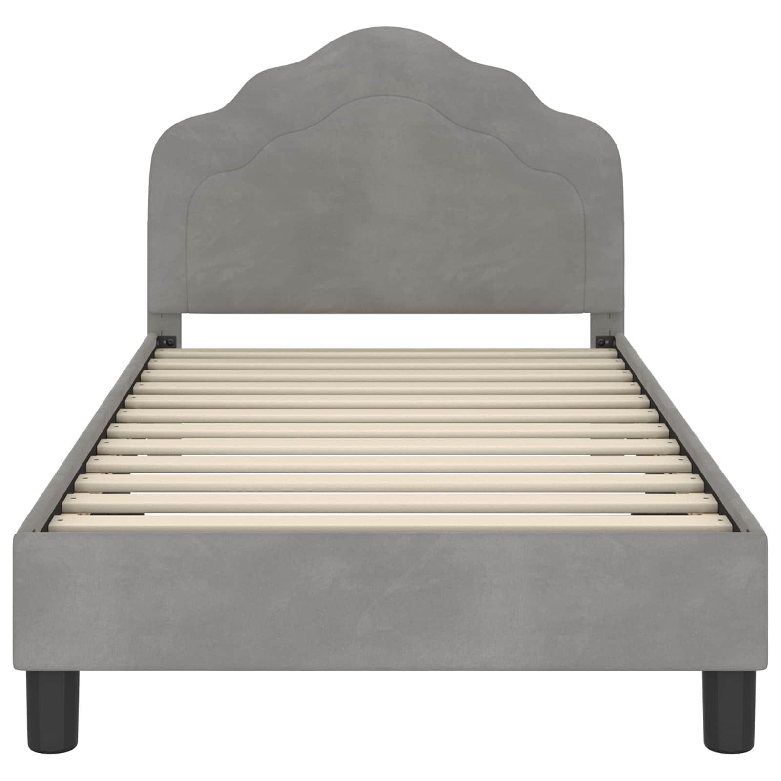 Struttura letto bambini con testata Grigio chiaro 80 x 160 cm 42010936