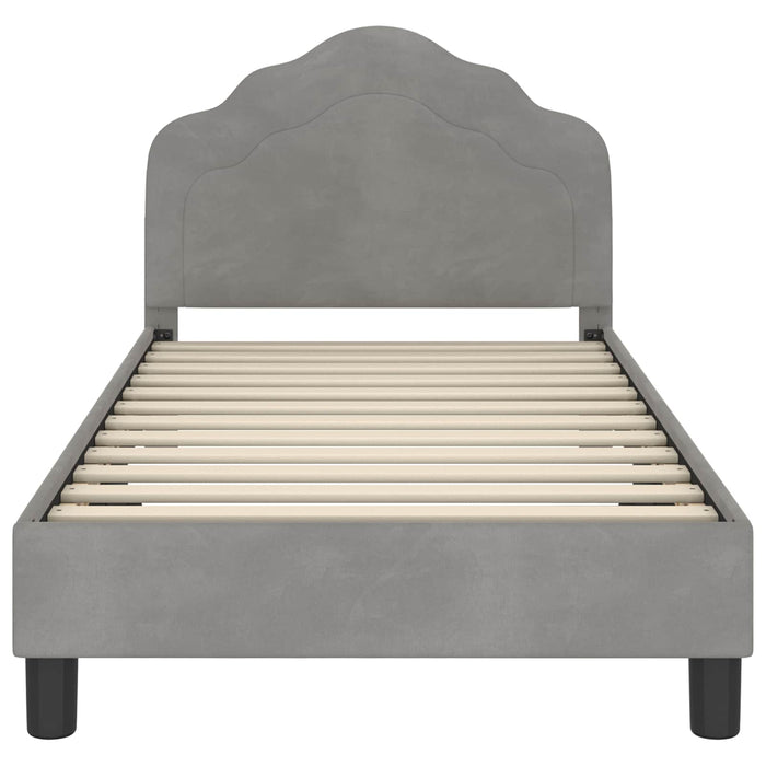 Struttura letto bambini con testata Grigio chiaro 80 x 160 cm 42010936