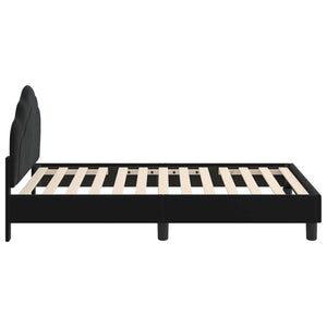 Struttura letto bambini con testata Nero 80 x 160 cm Velluto 42010938