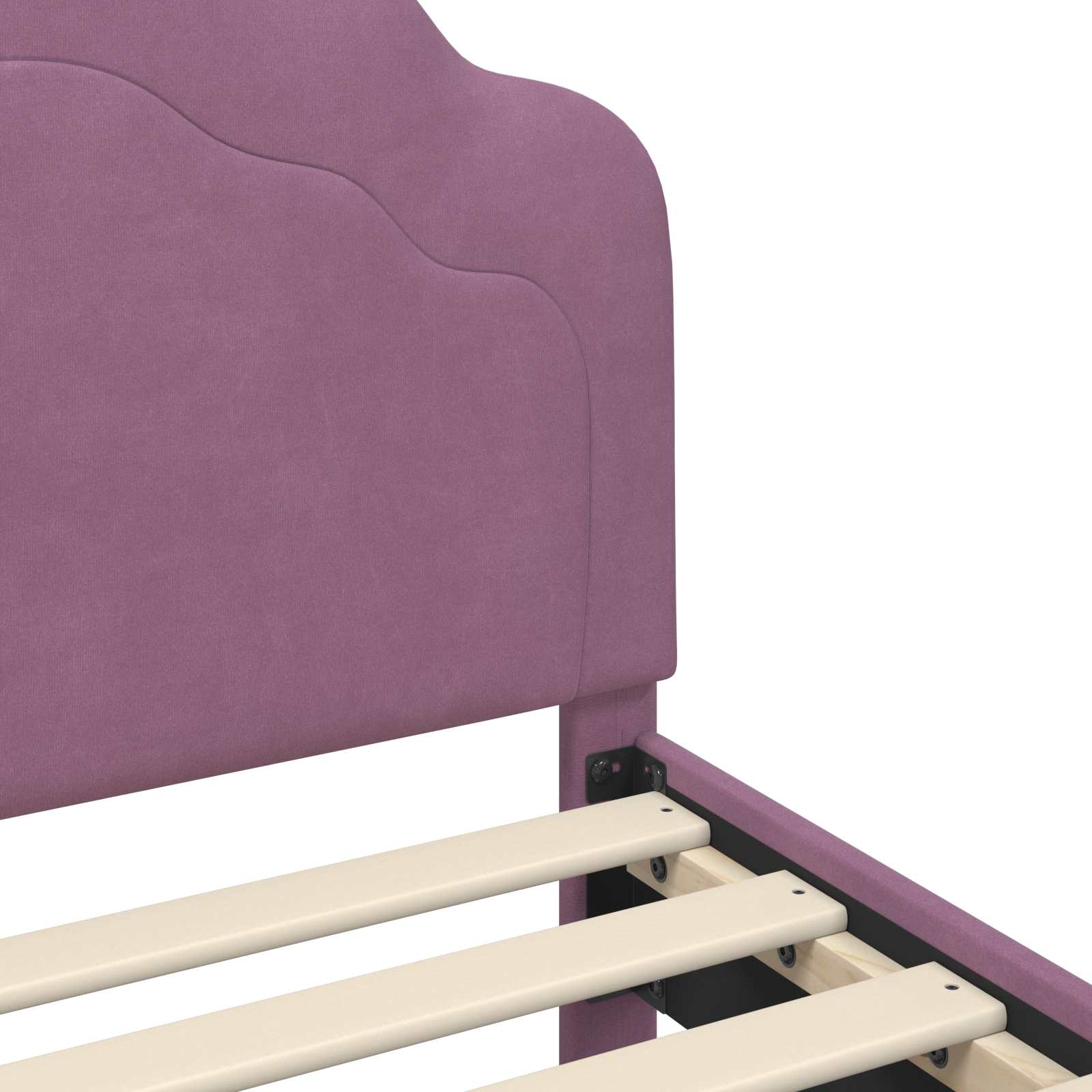 Struttura letto bambini con testata Viola 80 x 160 cm Velluto 42010940
