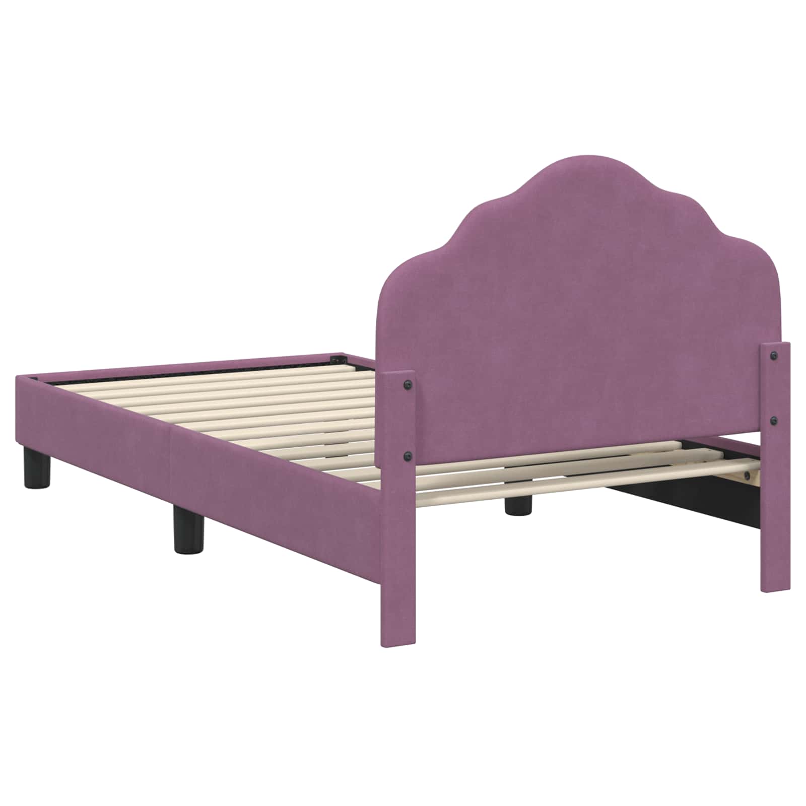 Struttura letto bambini con testata Viola 80 x 160 cm Velluto 42010940