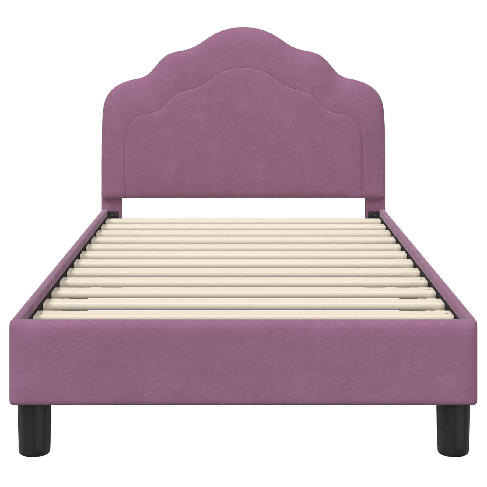 Struttura letto bambini con testata Viola 80 x 160 cm Velluto 42010940