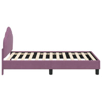 Struttura letto bambini con testata Viola 80 x 160 cm Velluto 42010940