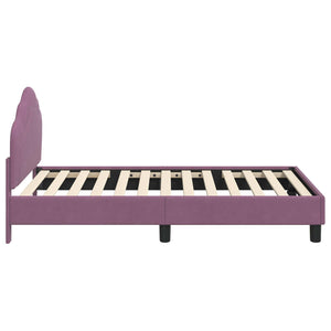 Struttura letto bambini con testata Viola 80 x 160 cm Velluto 42010940