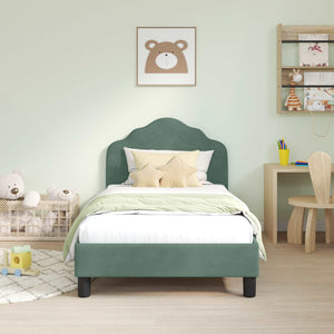 Struttura letto bambini con testata Verde Mare 80 x 160 cm 42010941