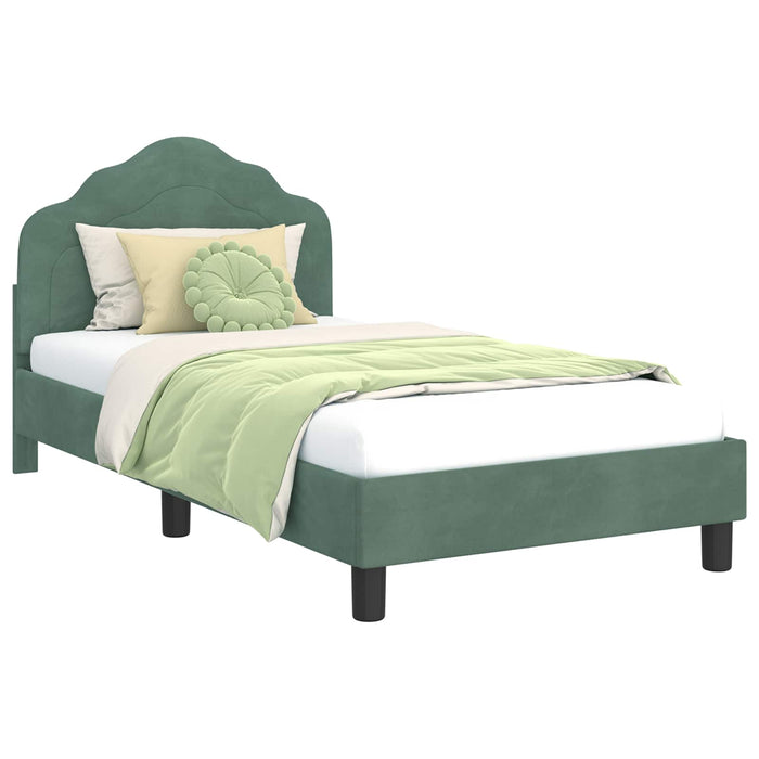 Struttura letto bambini con testata Verde Mare 80 x 160 cm 42010941