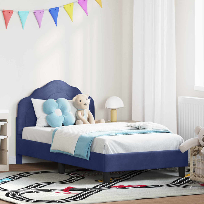 Struttura letto bambini con testata Blu Polizia 80 x 160 cm 42010942
