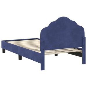 Struttura letto bambini con testata Blu Polizia 80 x 160 cm 42010942