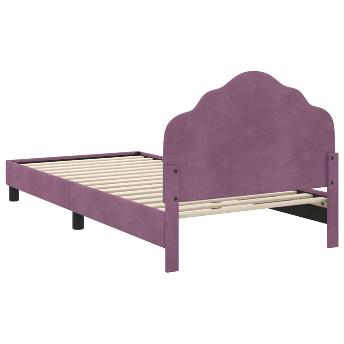 Struttura letto bambini con testata Viola 80 x 200 cm Velluto 42010947