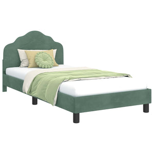 Struttura letto bambini con testata Verde Mare 80 x 200 cm 42010948