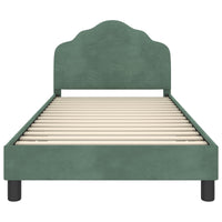 Struttura letto bambini con testata Verde Mare 80 x 200 cm 42010948