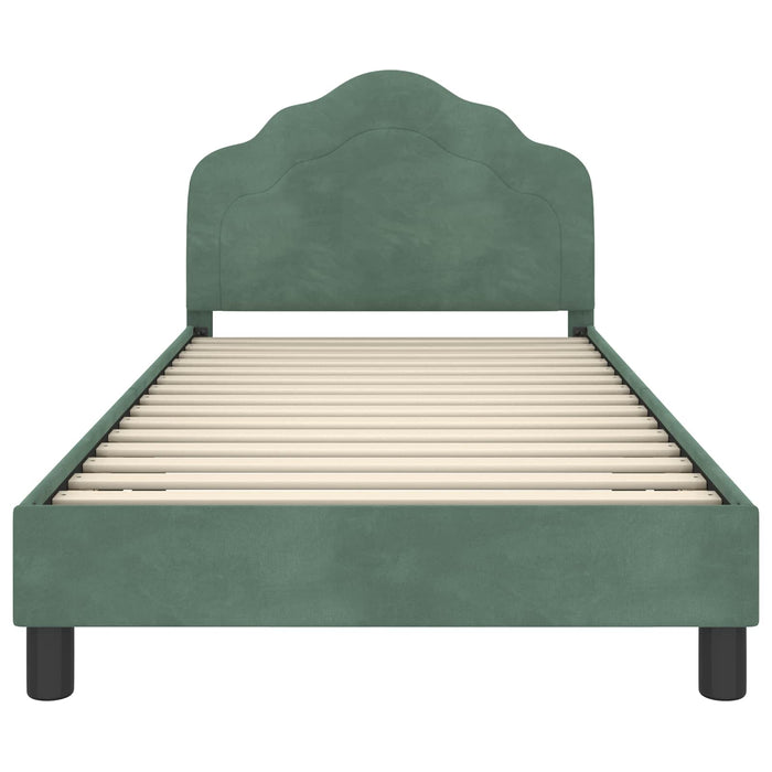 Struttura letto bambini con testata Verde Mare 80 x 200 cm 42010948