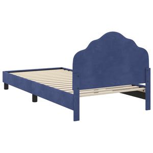 Struttura letto bambini con testata Blu Polizia 80 x 200 cm 42010949
