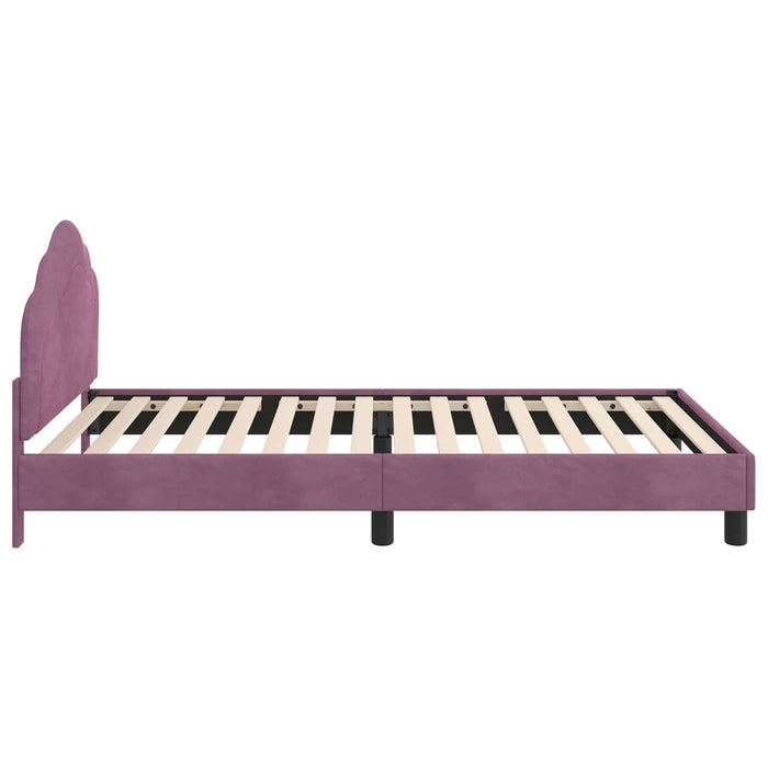 Struttura letto bambini con testata Viola 90 x 190 cm Velluto 42010954