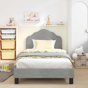 Struttura letto bambini con testata Grigio chiaro 90 x 200 cm 42010957