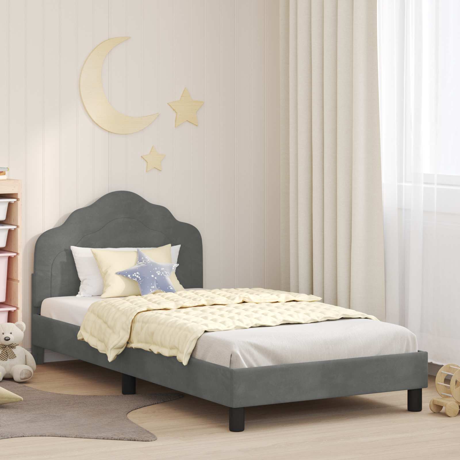 Struttura letto bambini con testata Grigio scuro 90 x 200 cm 42010958