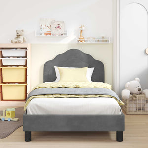 Struttura letto bambini con testata Grigio scuro 90 x 200 cm 42010958