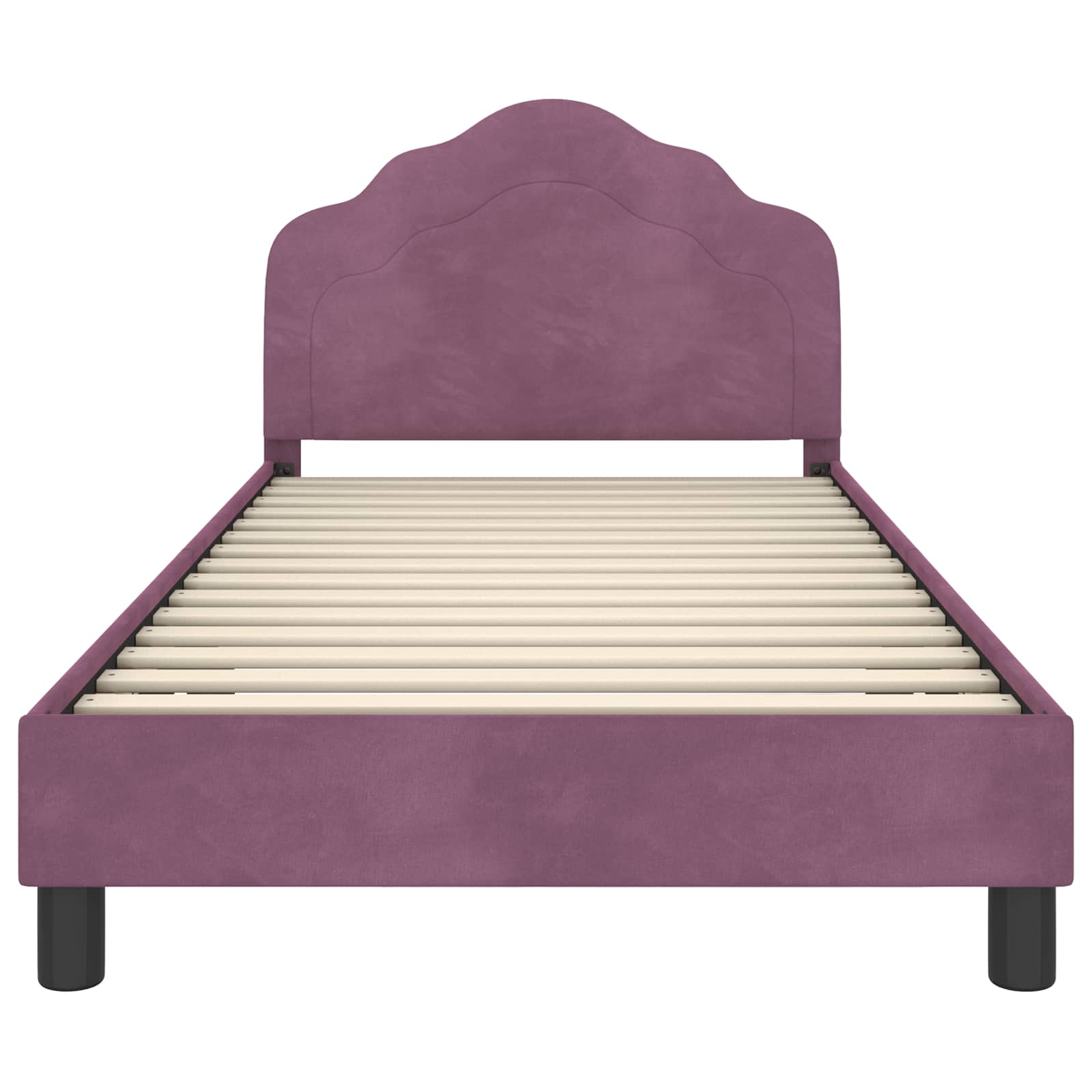 Struttura letto bambini con testata Viola 90 x 200 cm Velluto 42010961