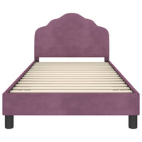Struttura letto bambini con testata Viola 90 x 200 cm Velluto 42010961