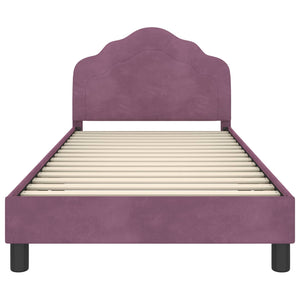 Struttura letto bambini con testata Viola 90 x 200 cm Velluto 42010961