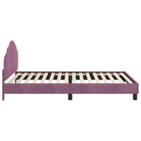 Struttura letto bambini con testata Viola 90 x 200 cm Velluto 42010961