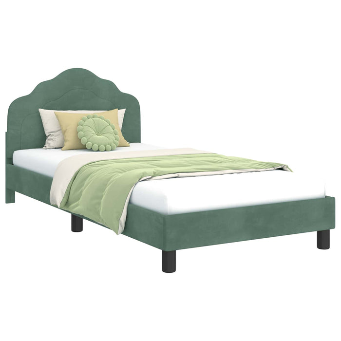 Struttura letto bambini con testata Verde Mare 90 x 200 cm 42010962