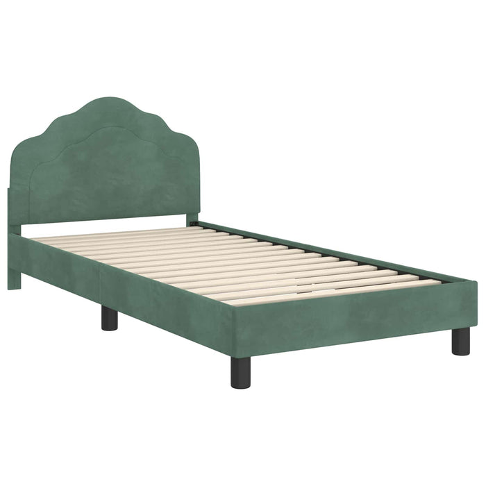 Struttura letto bambini con testata Verde Mare 90 x 200 cm 42010962