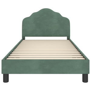 Struttura letto bambini con testata Verde Mare 90 x 200 cm 42010962