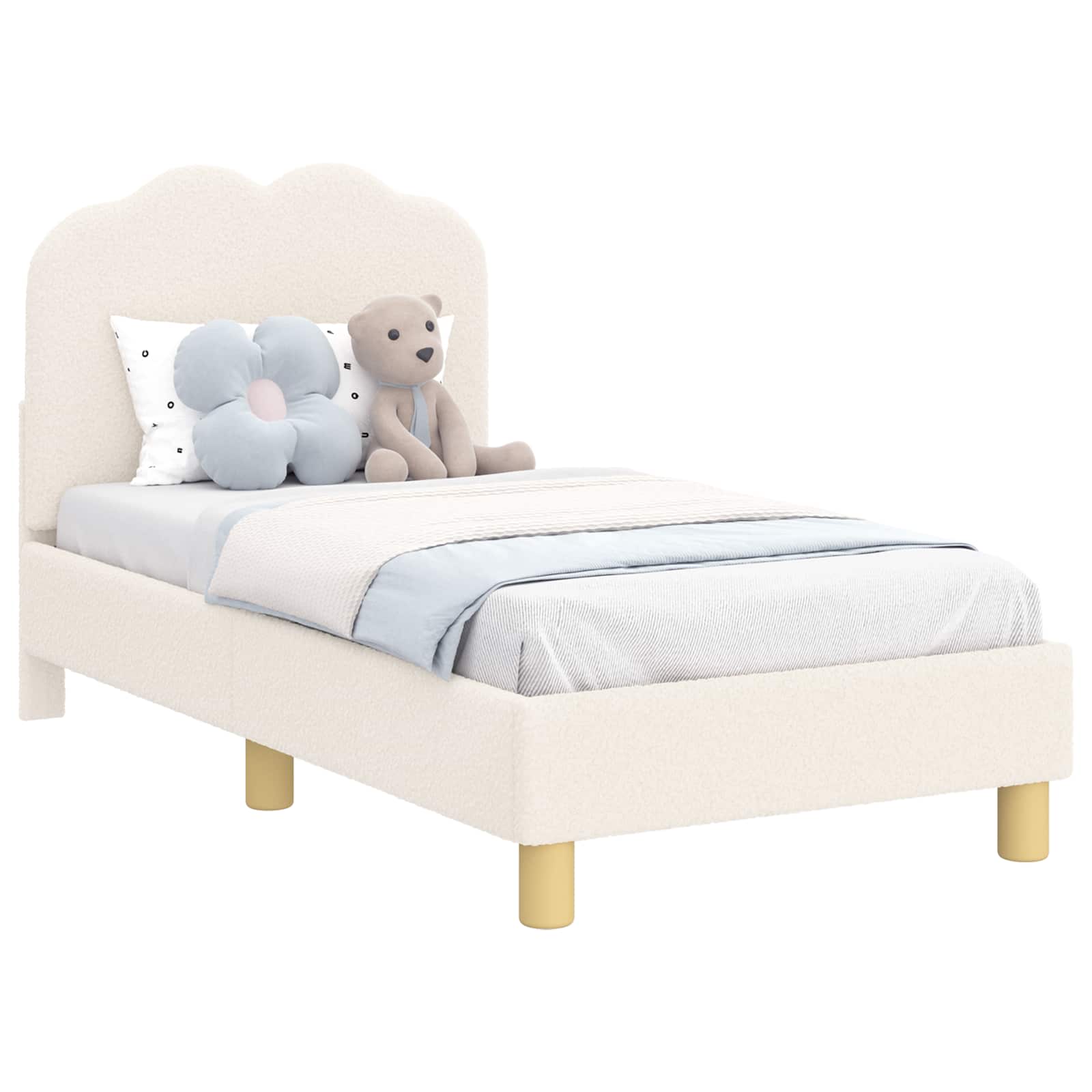 Struttura letto per bambini con testata Crema 70 x 140 cm 42010964