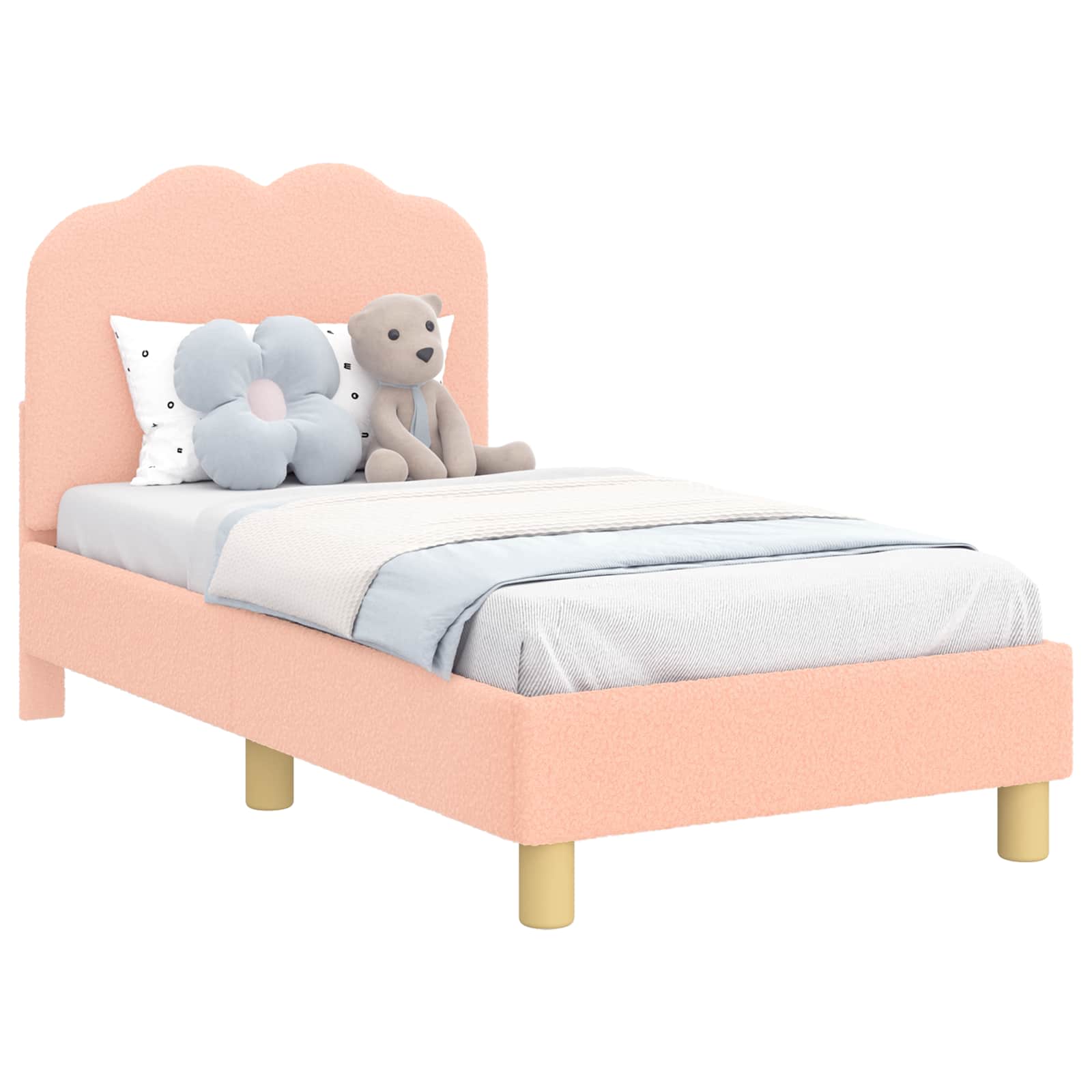 Struttura letto per bambini con testata Rosa 70 x 140 cm 42010965