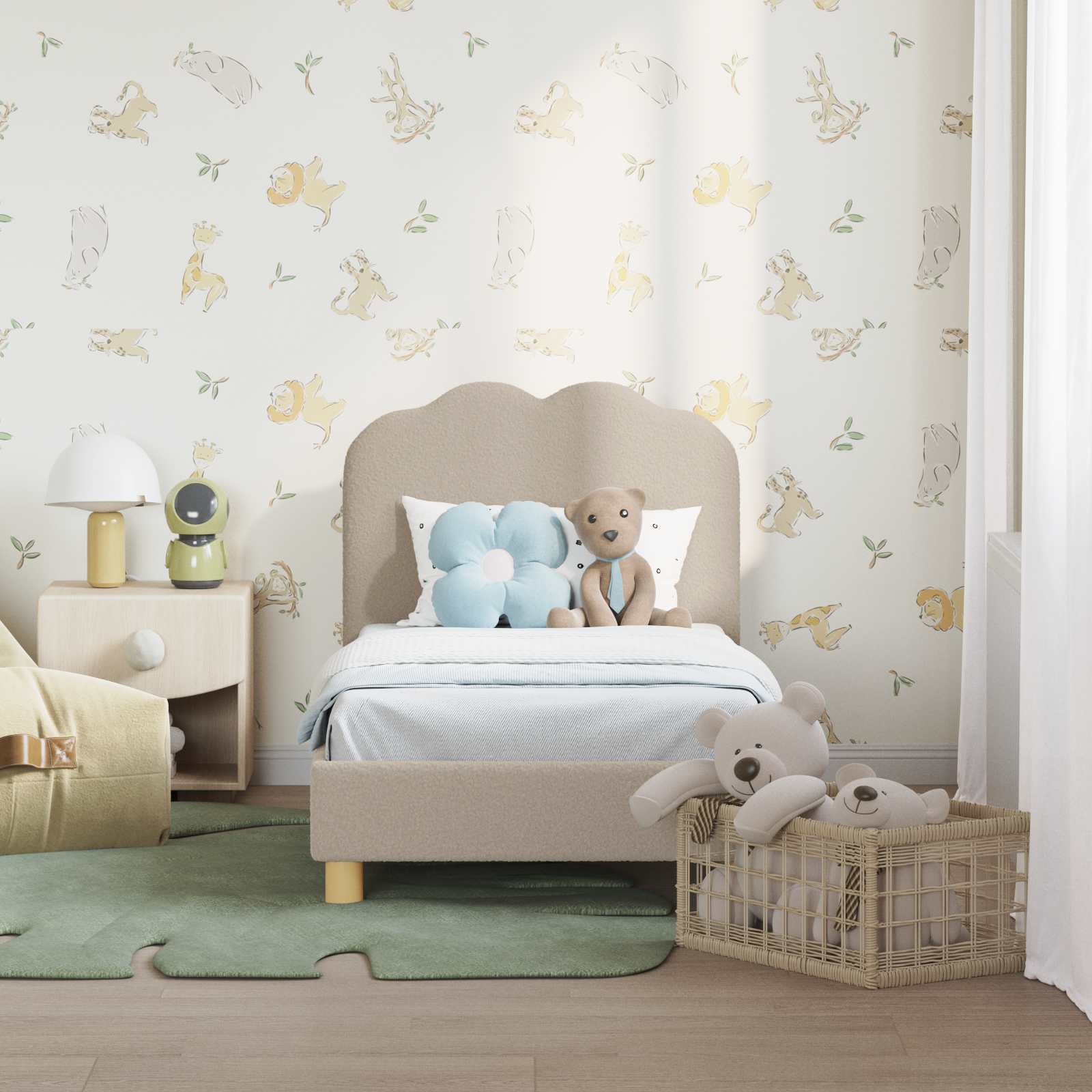 Struttura letto per bambini con testata Grigio chiaro 42010966