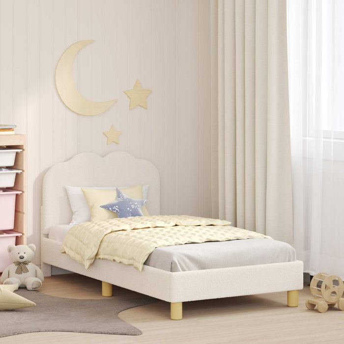 Struttura letto bambini con testata Crema 80 x 160 cm 42010967