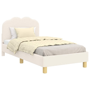 Struttura letto bambini con testata Crema 80 x 160 cm 42010967