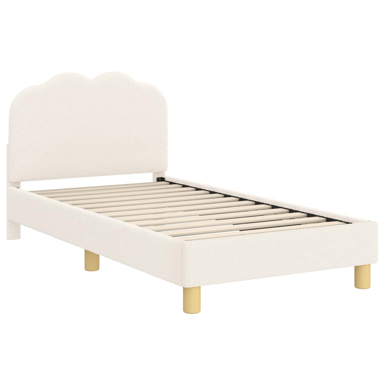 Struttura letto bambini con testata Crema 80 x 160 cm 42010967