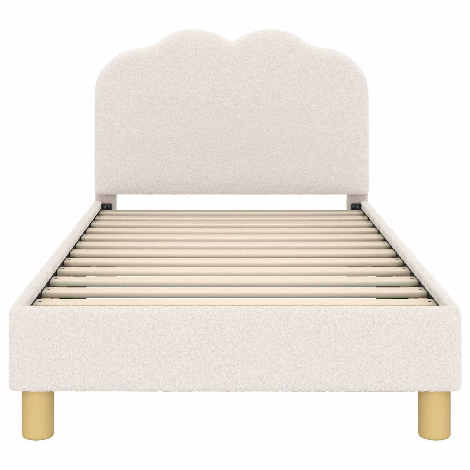 Struttura letto bambini con testata Crema 80 x 160 cm 42010967