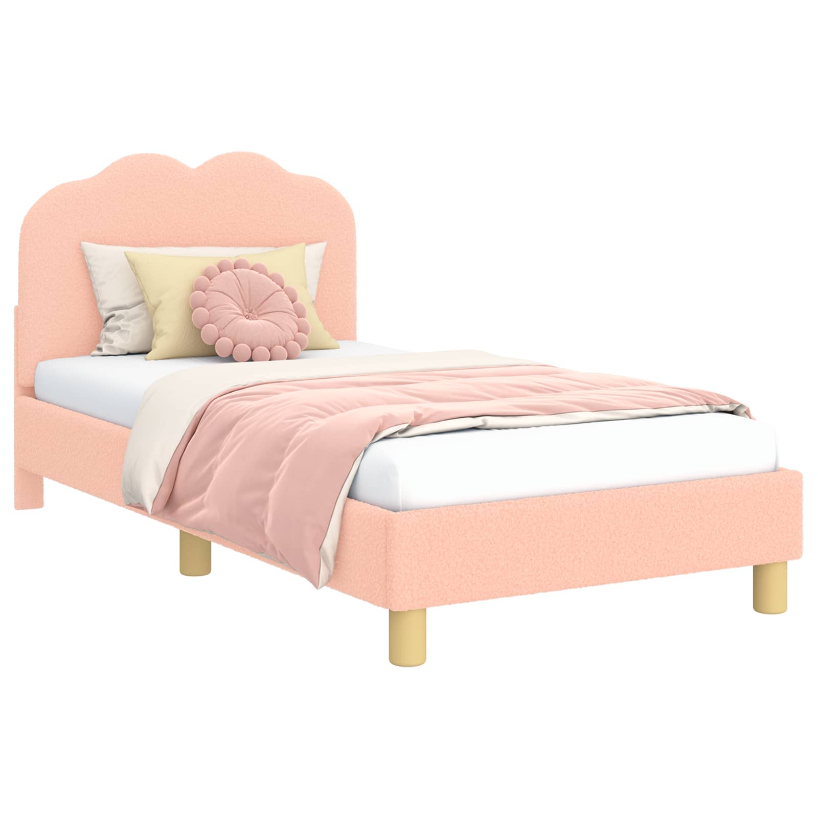Struttura letto bambini con testata Rosa 80 x 160 cm 42010968