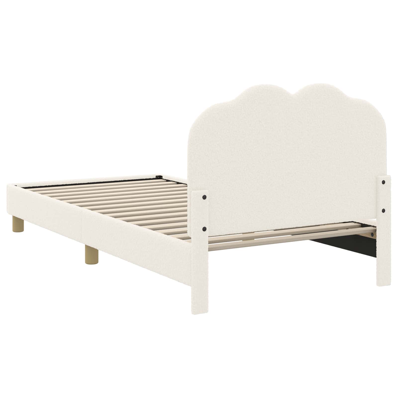 Struttura letto bambini con testata Crema 90 x 190 cm 42010973