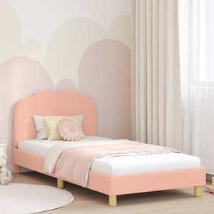 Struttura letto bambini con testata Rosa 90 x 190 cm 42010974