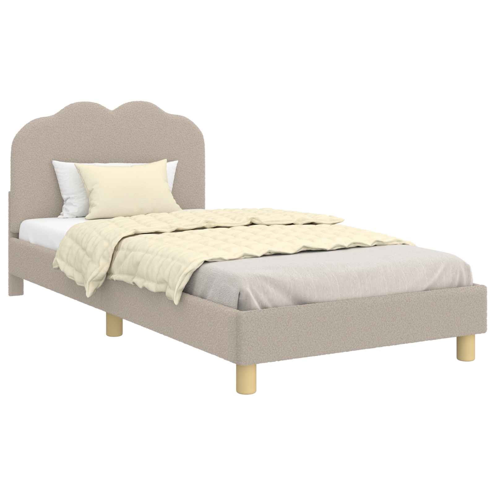 Struttura letto bambini con testata Grigio chiaro 90 x 190 cm 42010975
