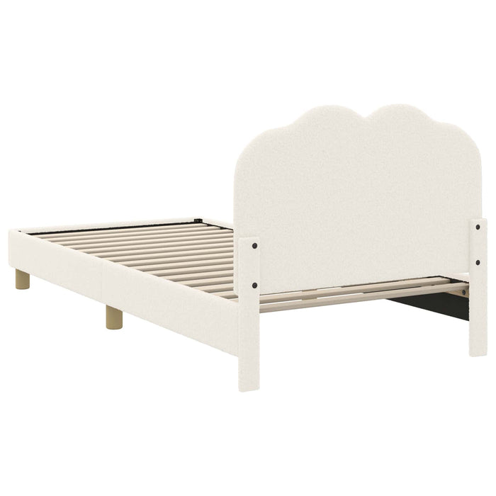 Struttura letto bambini con testata Crema 90 x 200 cm 42010976