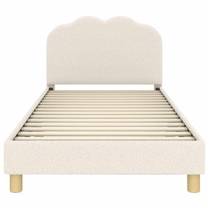 Struttura letto bambini con testata Crema 90 x 200 cm 42010976