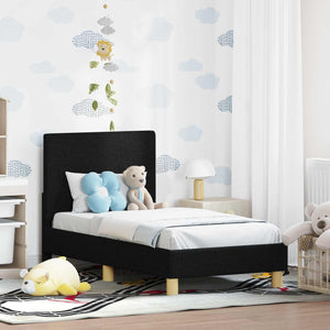 Struttura letto per bambini con testata Nero 70 x 140 cm 42010981