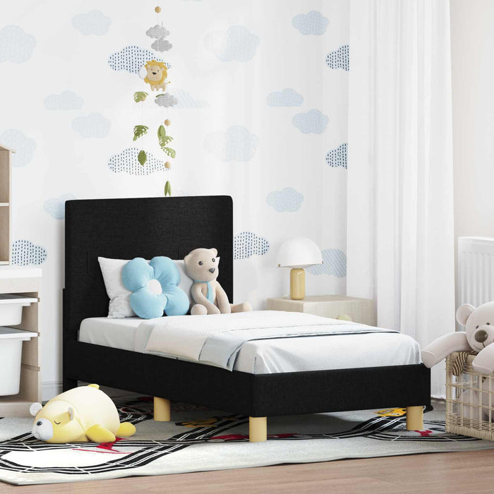 Struttura letto per bambini con testata Nero 70 x 140 cm 42010981