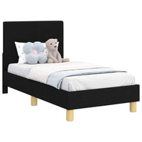 Struttura letto per bambini con testata Nero 70 x 140 cm 42010981