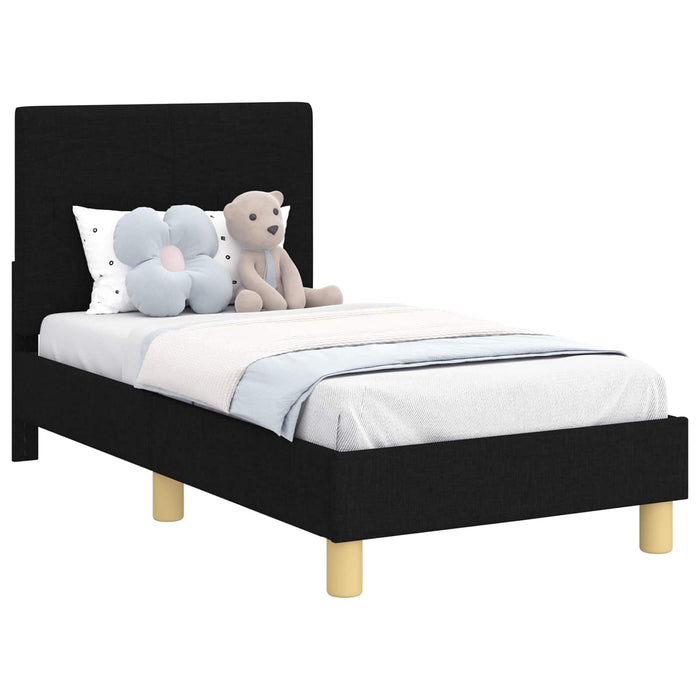 Struttura letto per bambini con testata Nero 70 x 140 cm 42010981