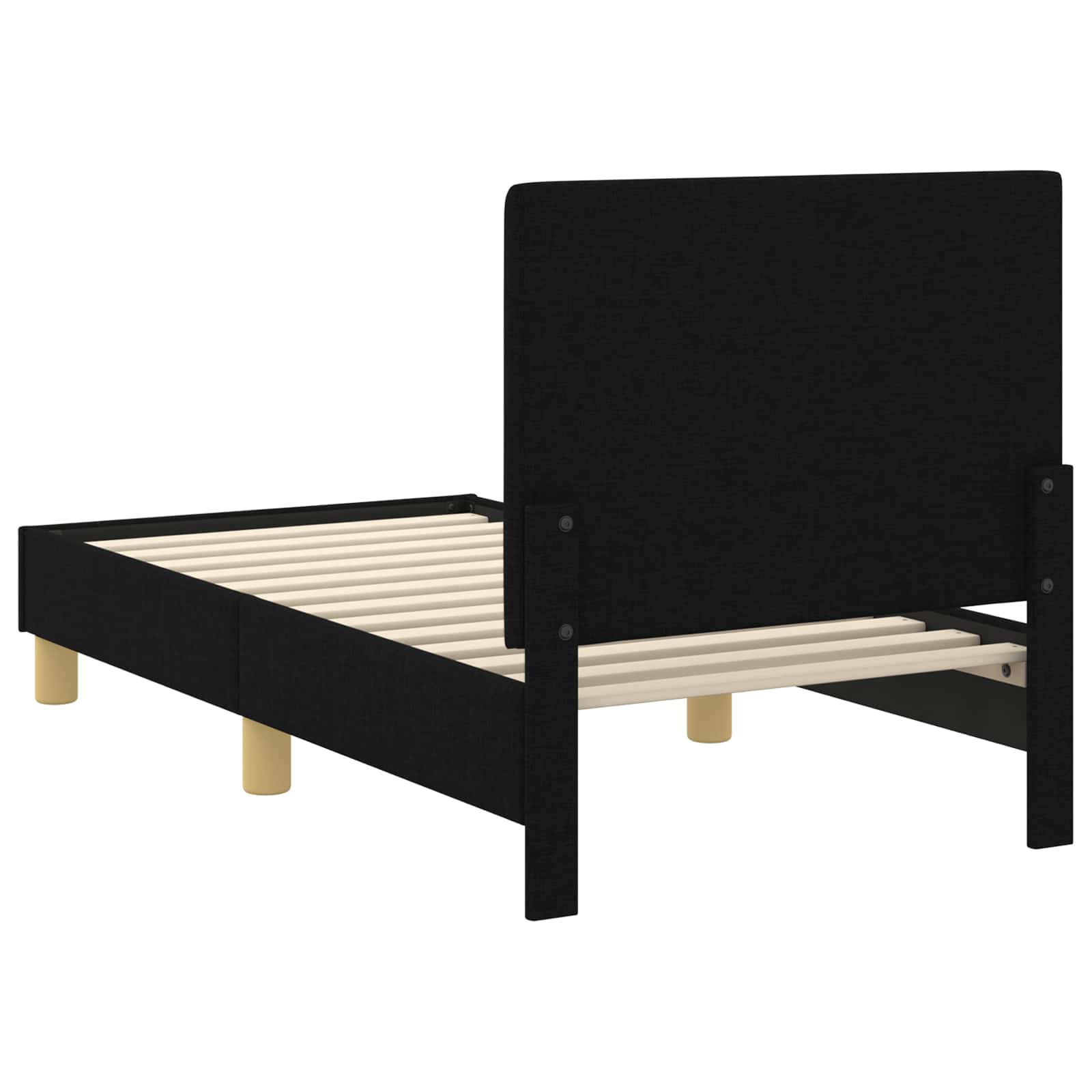 Struttura letto per bambini con testata Nero 70 x 140 cm 42010981