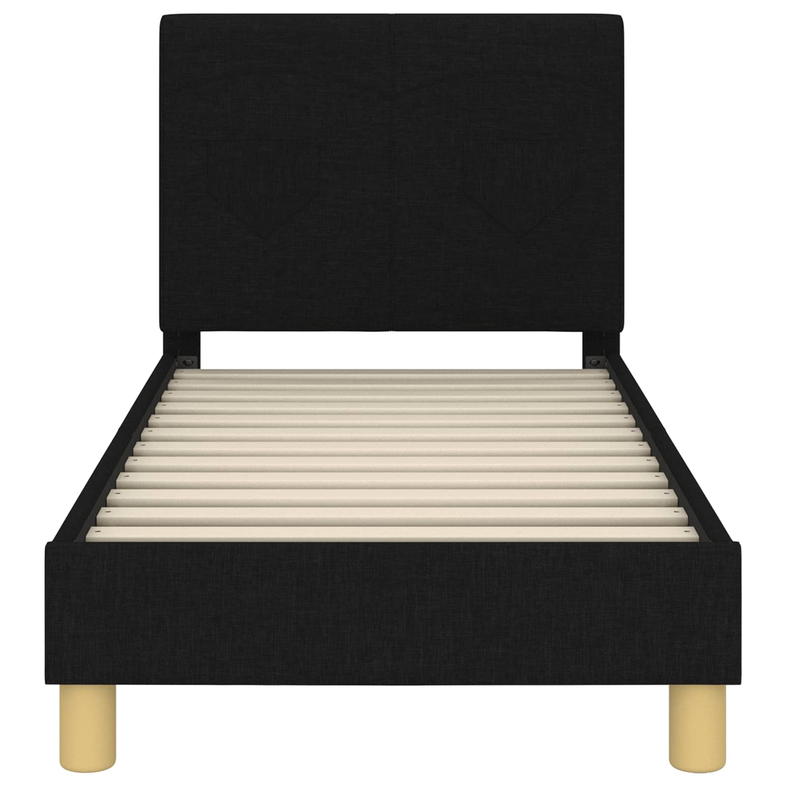 Struttura letto per bambini con testata Nero 70 x 140 cm 42010981