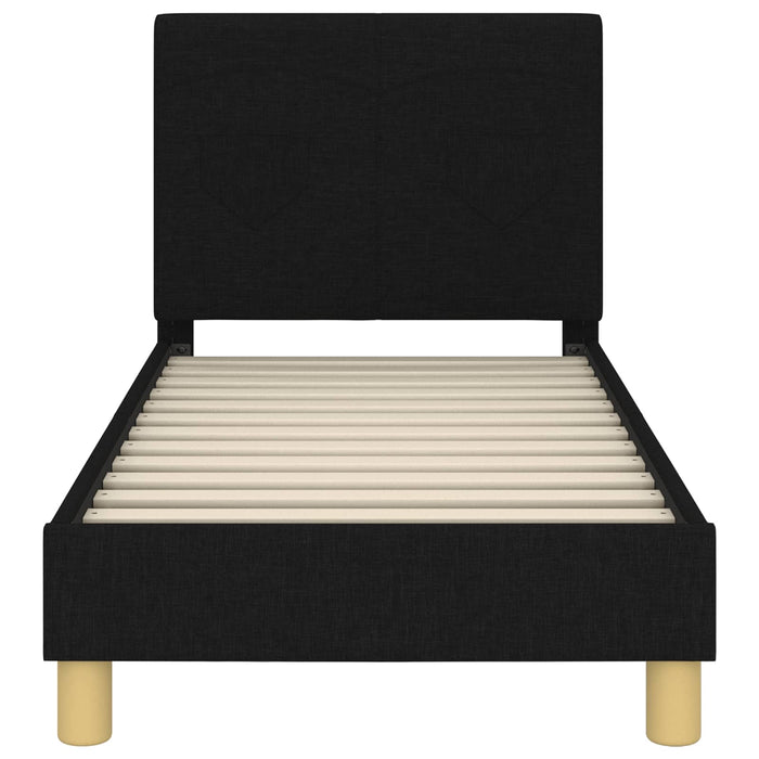 Struttura letto per bambini con testata Nero 70 x 140 cm 42010981